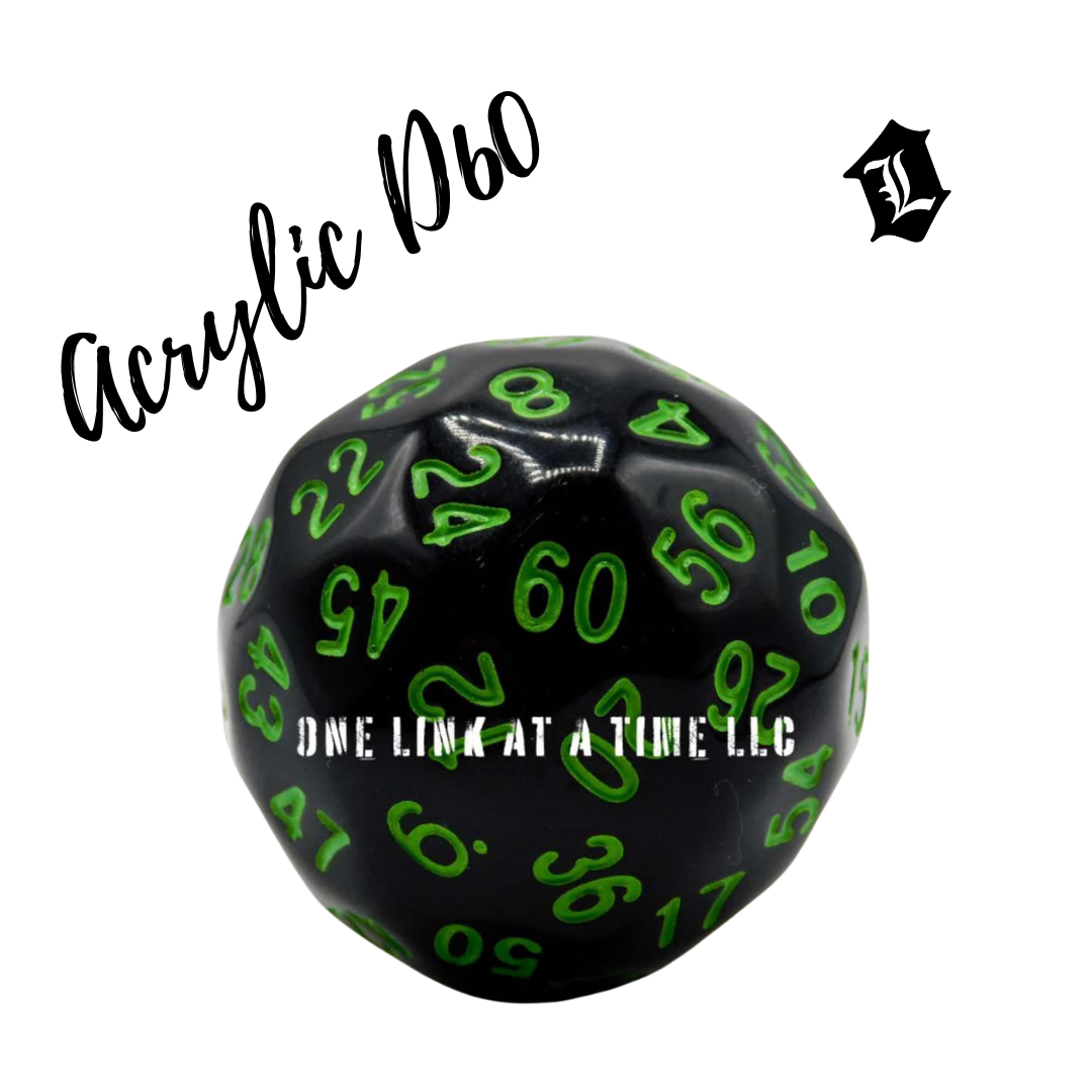 BLACK WITH GREEN ACRYLIC D60