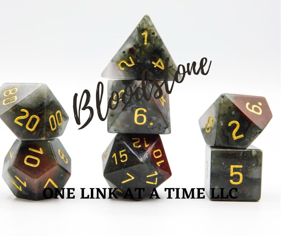 BLOODSTONE 7PC DICE SET