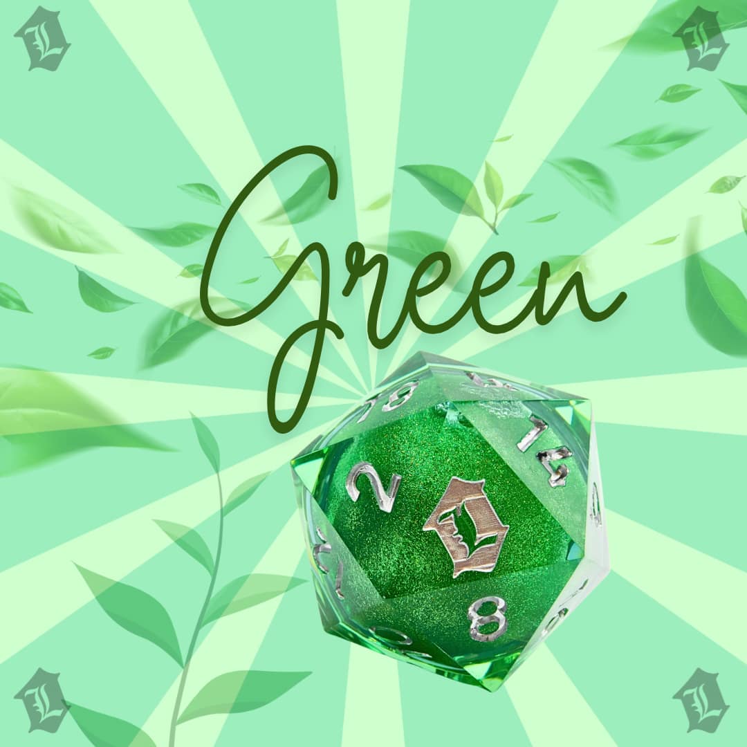 BRANDED LARGE 55MM LIQUID CORE D20 - GREEN