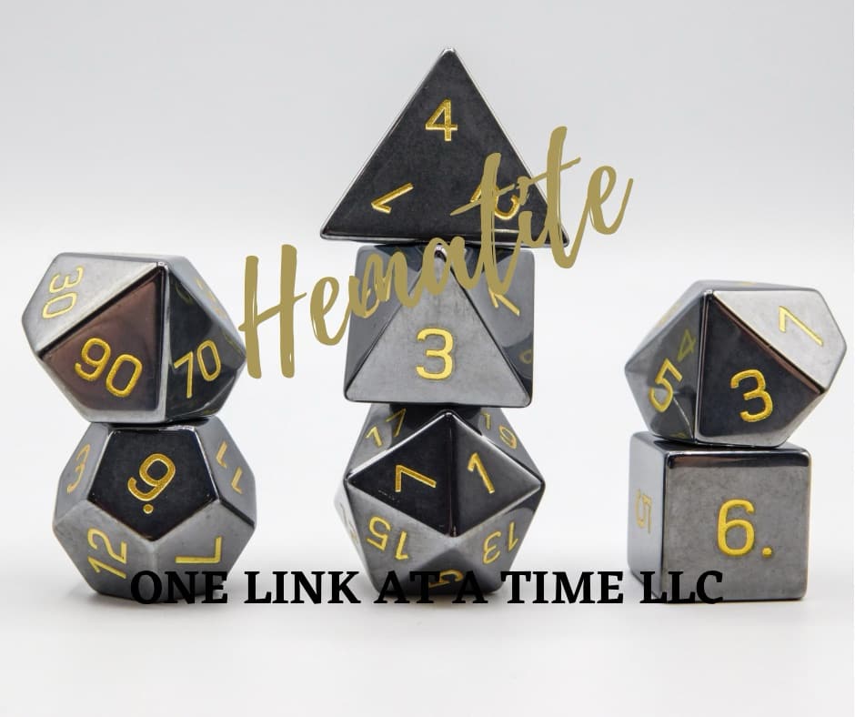 HEMATITE 7PC DICE SET