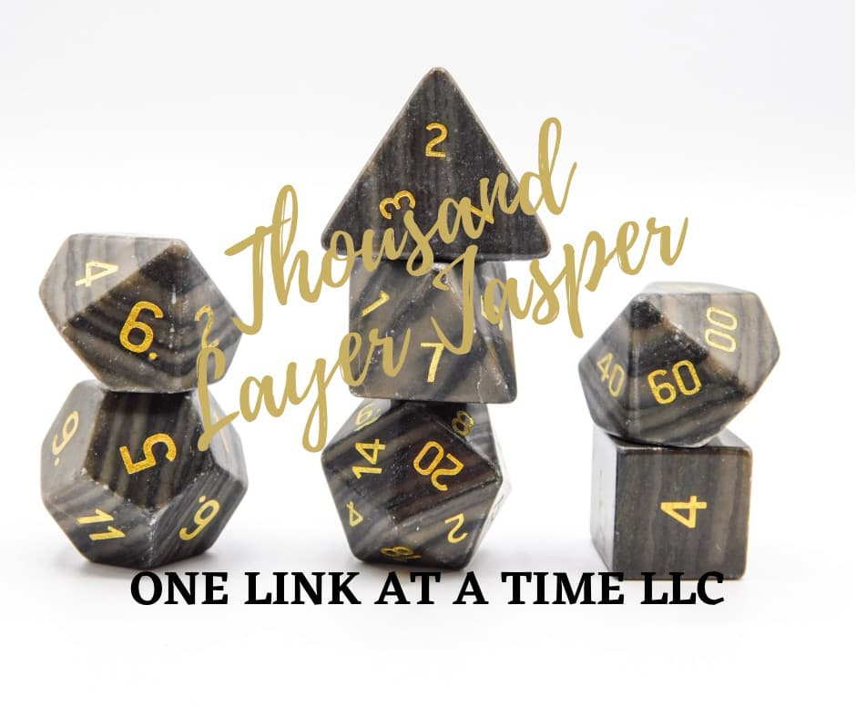THOUSAND LAYER JASPER 7PC DICE SET