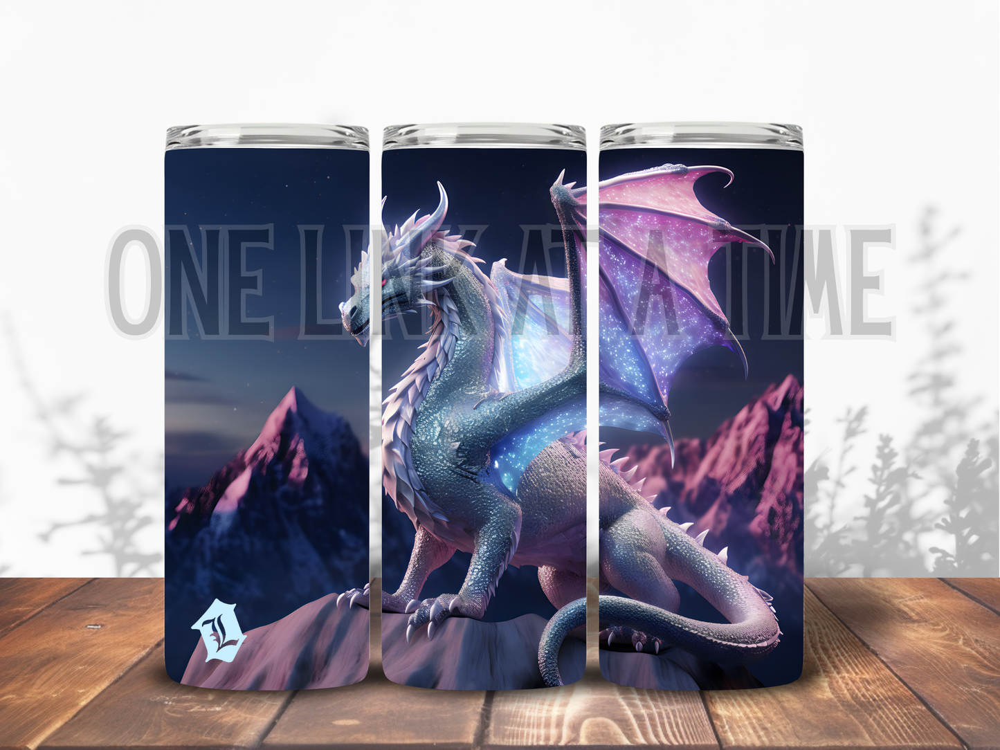 BEAUTIFUL DRAGON IN THE MOUNTAINS BRANDED 20oz TUMBLER