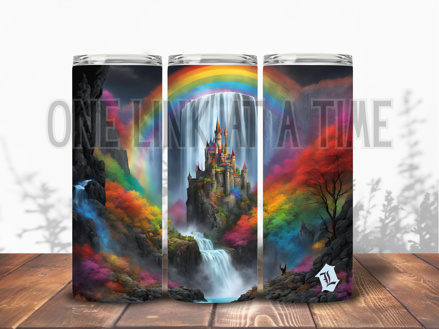 RAINBOW WATERFALLS CASTLE BRANDED 20oz TUMBLER