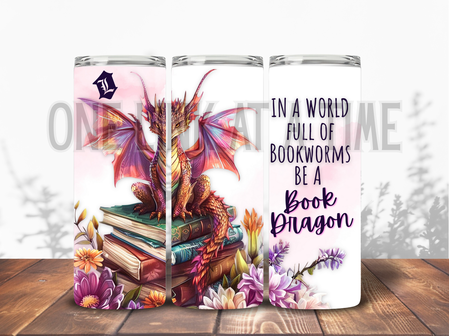 BE A BOOK DRAGON BRANDED 20oz TUMBLER