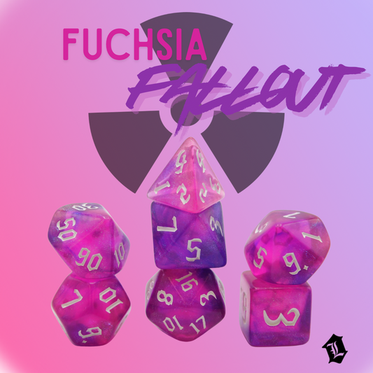[FUCHSIA FALLOUT] ACRYLIC DICE SET