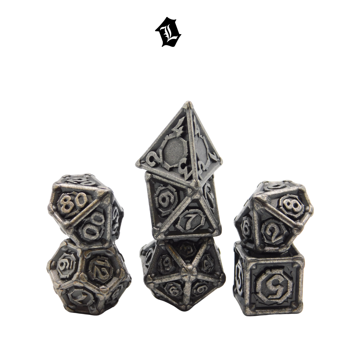 [MISSION CONTROL] 7PC SOLID METAL DICE SET