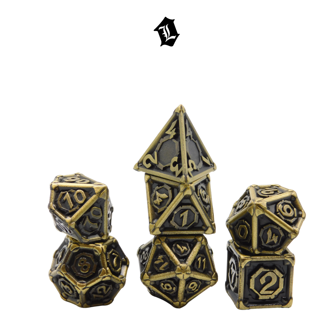 [BUZZ WORTHY] 7PC SOLID METAL DICE SET