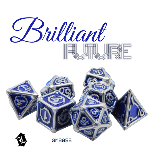 [BRILLIANT FUTURE] 7PC SOLID METAL DICE SET
