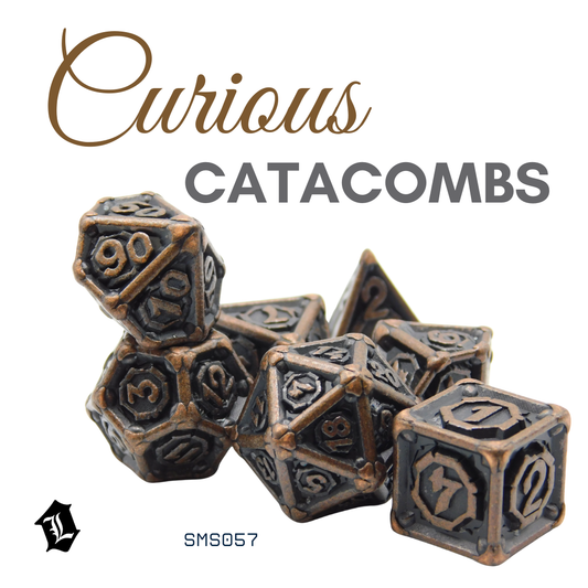 [CURIOUS CATACOMBS] 7PC SOLID METAL DICE SET