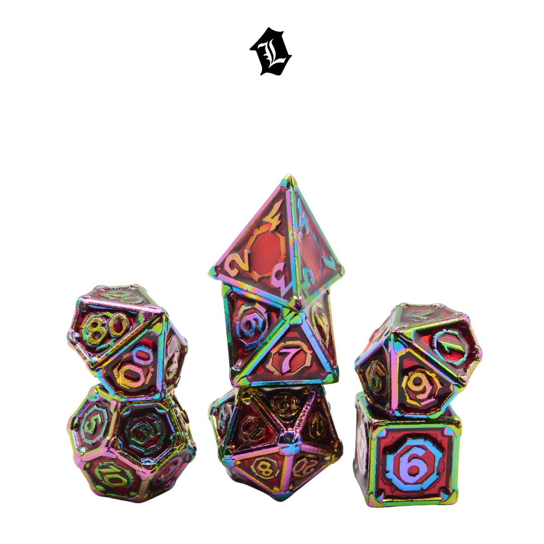 [ENERGENIC PRISM] 7PC SOLID METAL DICE SET