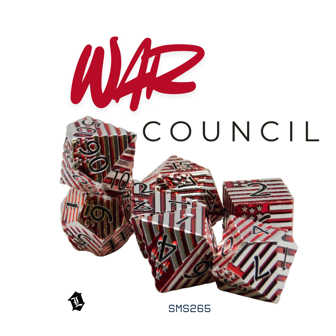 [WAR COUNCIL] 7PC SOLID METAL DICE SET