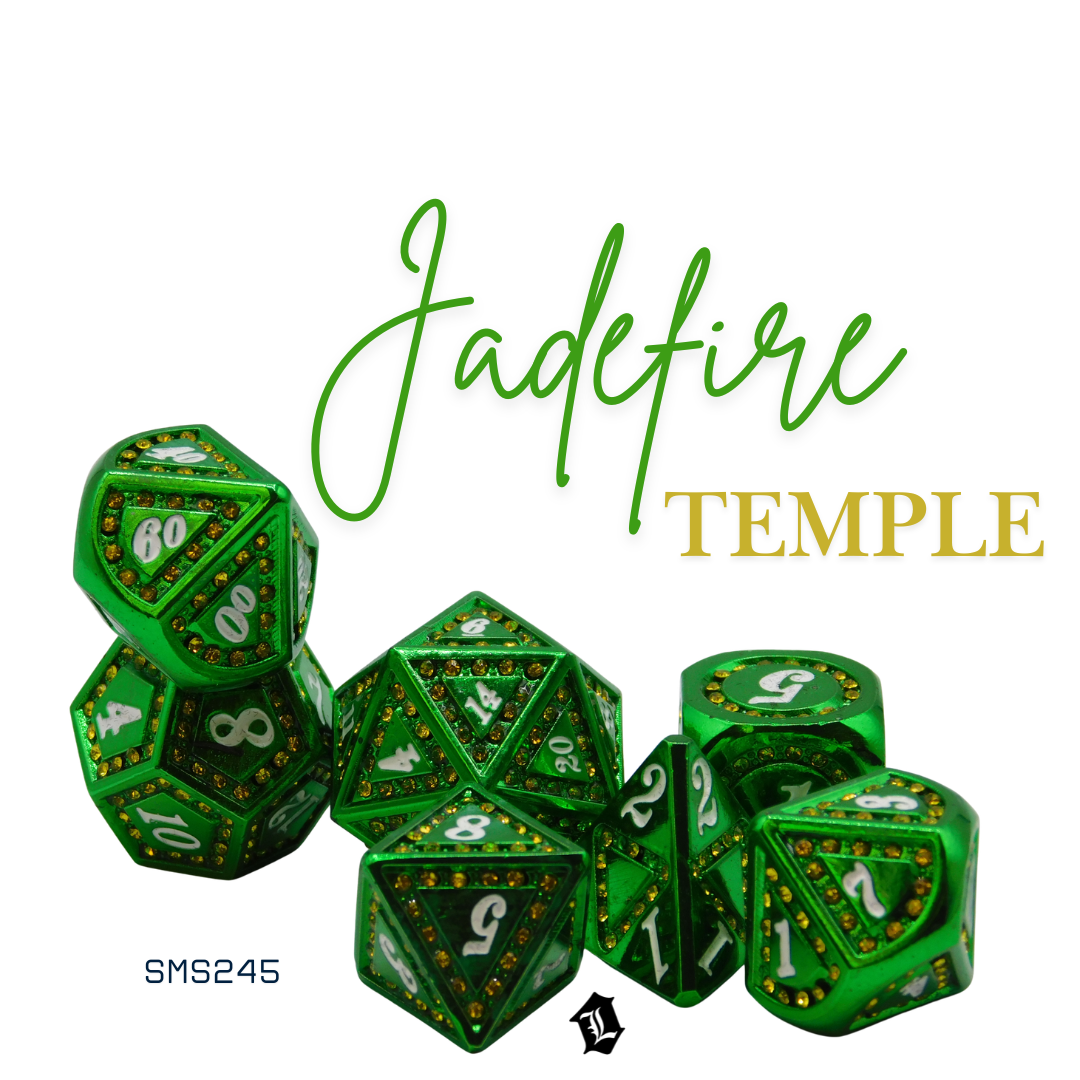 [JADEFIRE TEMPLE] 7PC SOLID METAL DICE SET