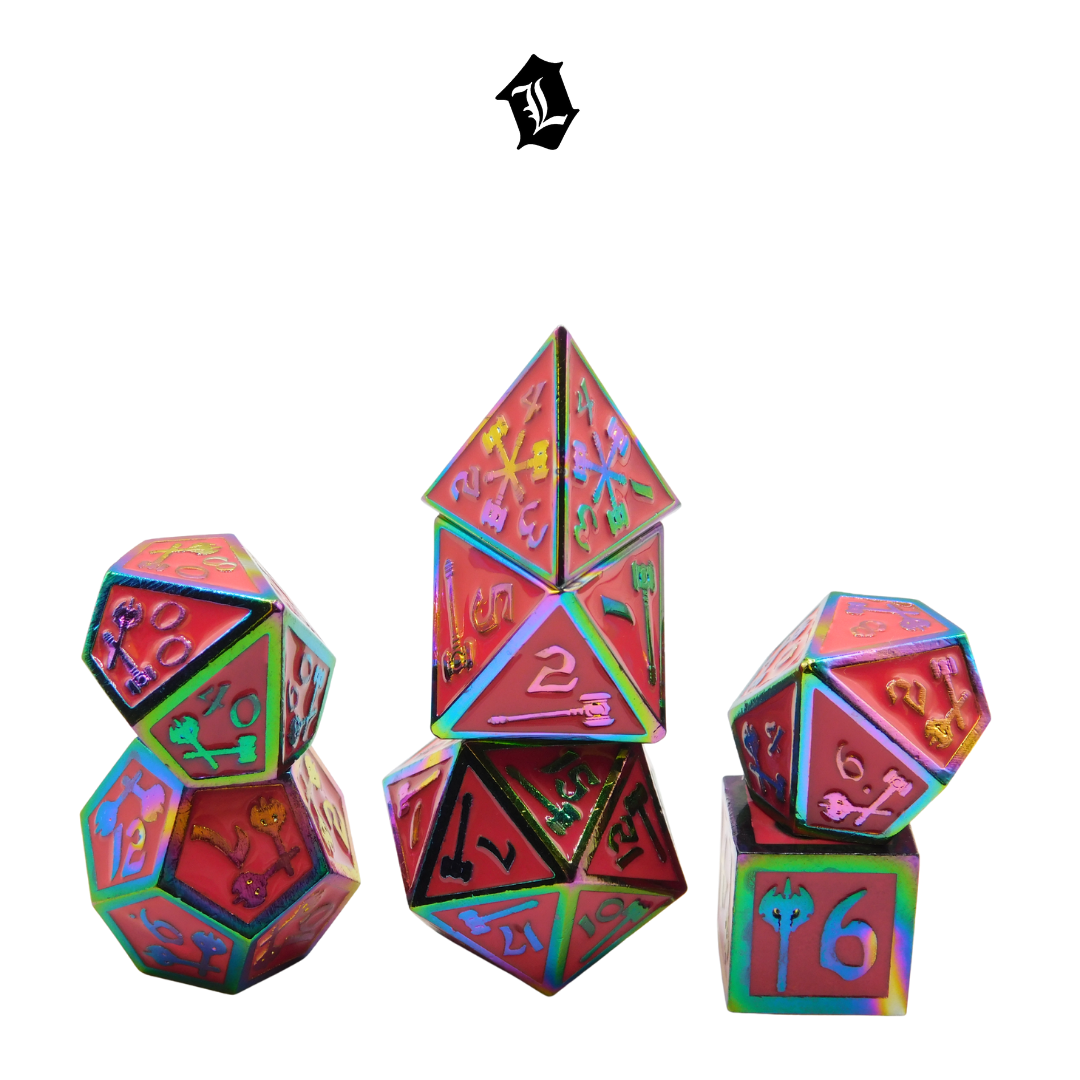 [TACTICAL FLOW] 7PC SOLID METAL DICE SET