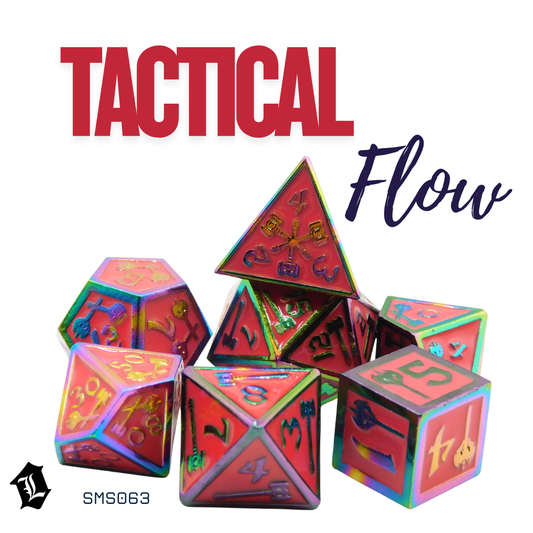 [TACTICAL FLOW] 7PC SOLID METAL DICE SET