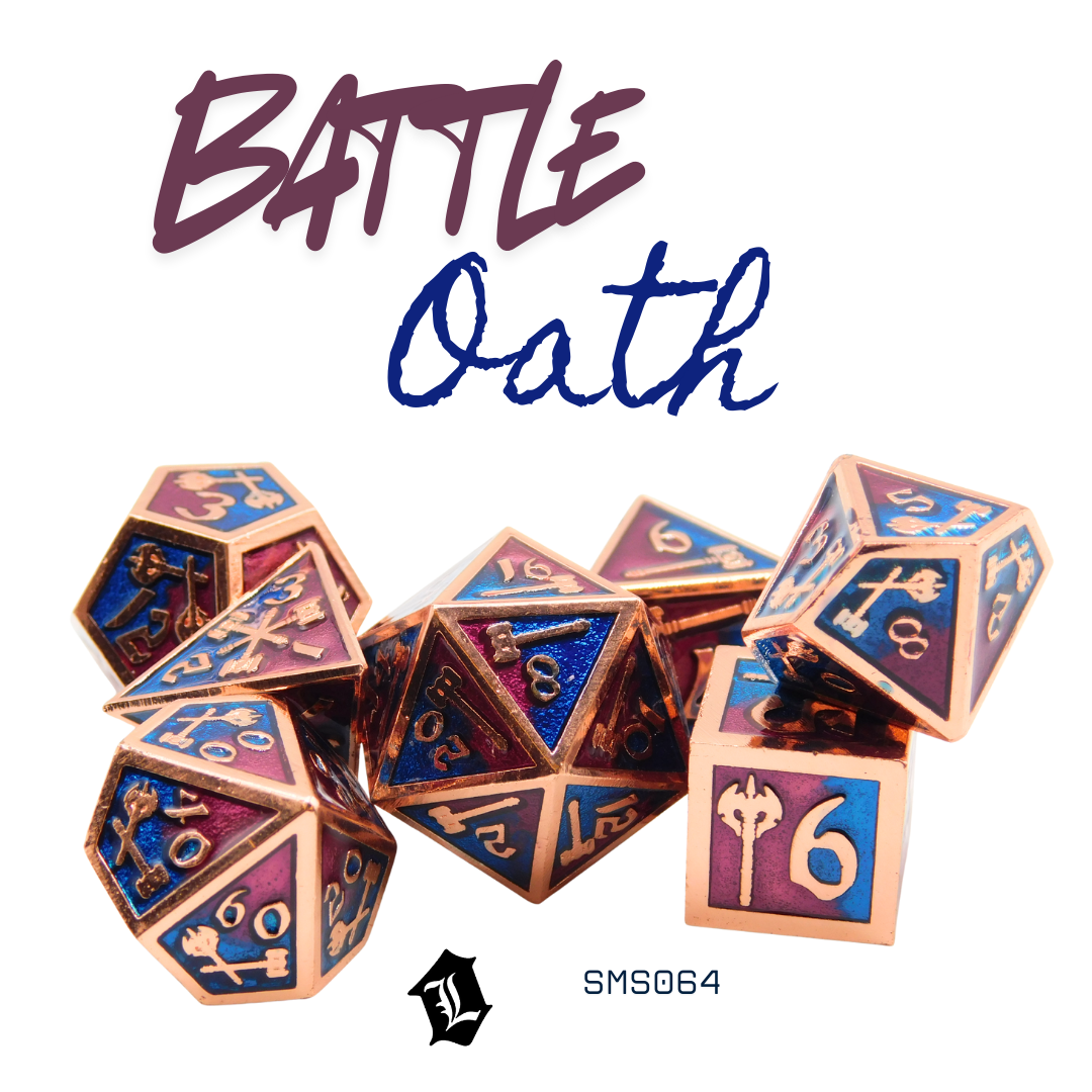 [BATTLE OATH] 7PC SOLID METAL DICE SET