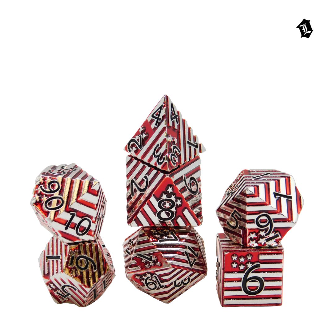 [WAR COUNCIL] 7PC SOLID METAL DICE SET