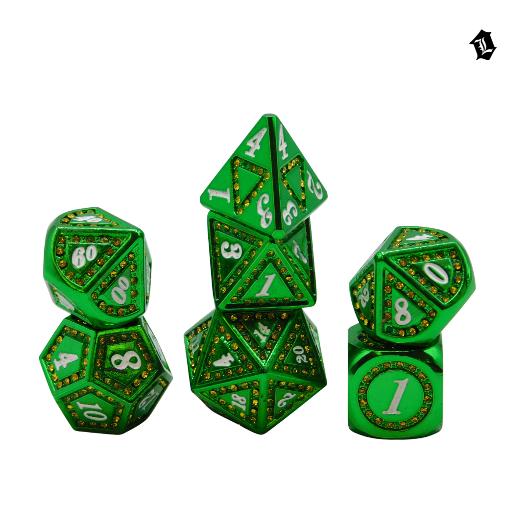 [JADEFIRE TEMPLE] 7PC SOLID METAL DICE SET