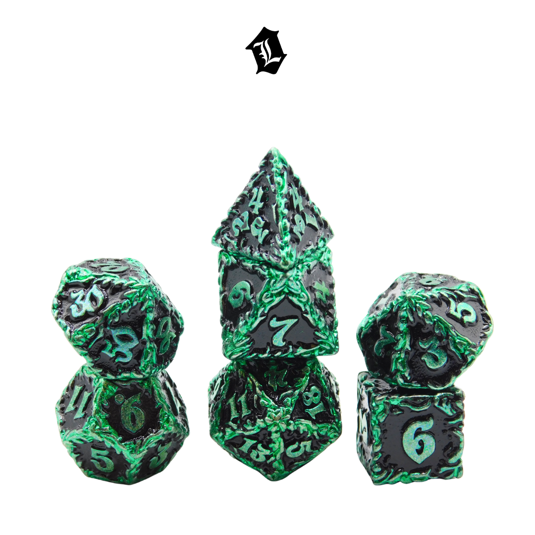 [WICKED CORRUPTION] 7PC SOLID METAL DICE SET