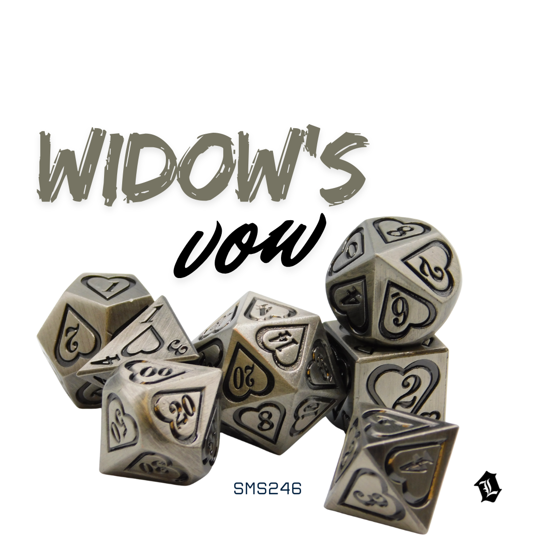 [WIDOW'S VOW] 7PC SOLID METAL DICE SET