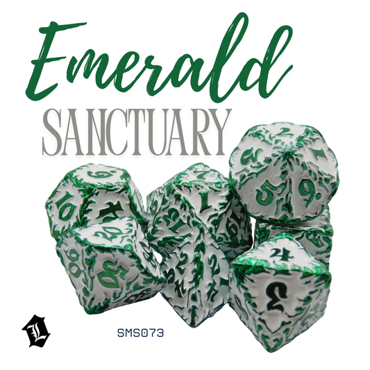 [EMERALD SANCTUARY] 7PC SOLID METAL DICE SET