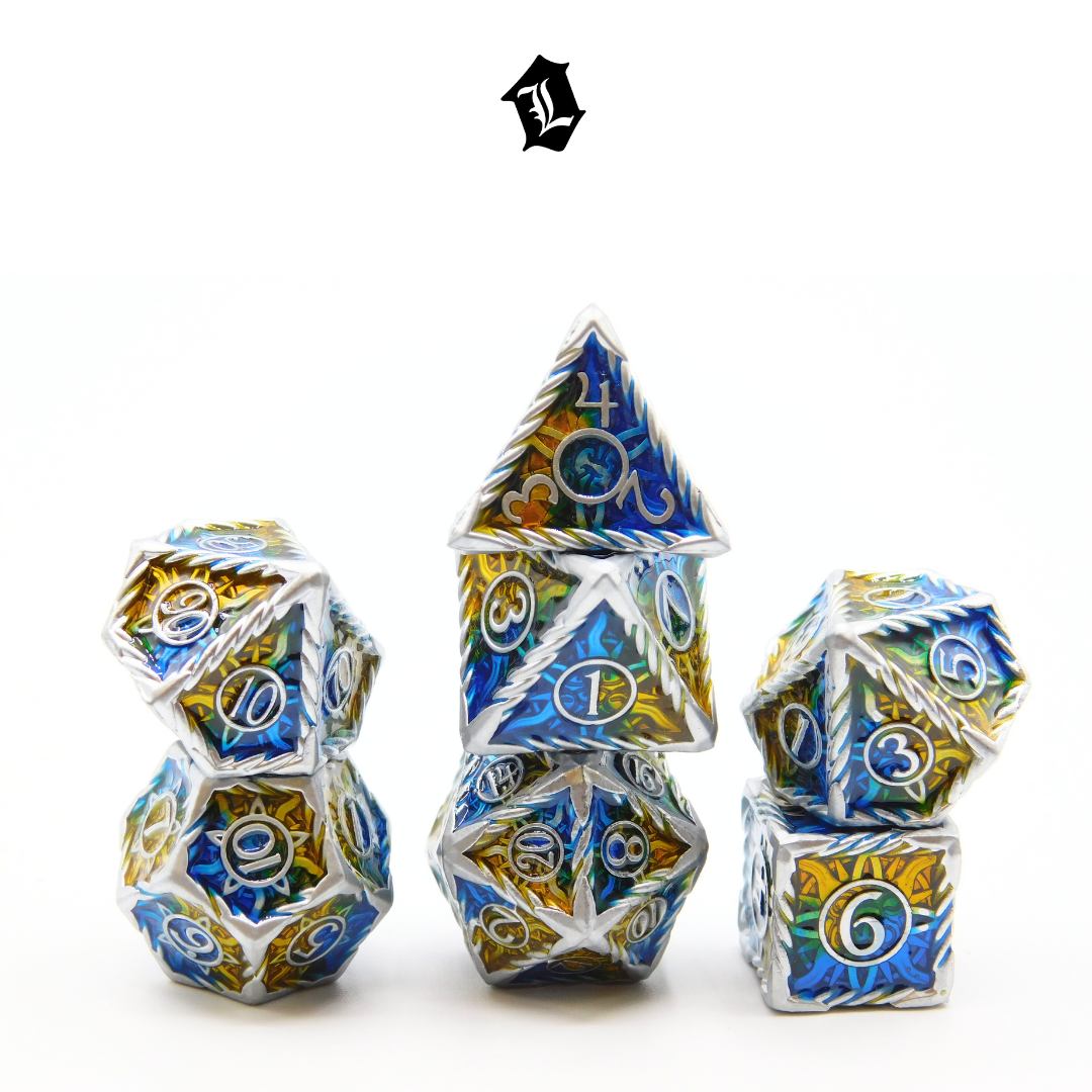 [DEEPWATER DAWN] 7PC SOLID METAL DICE SET
