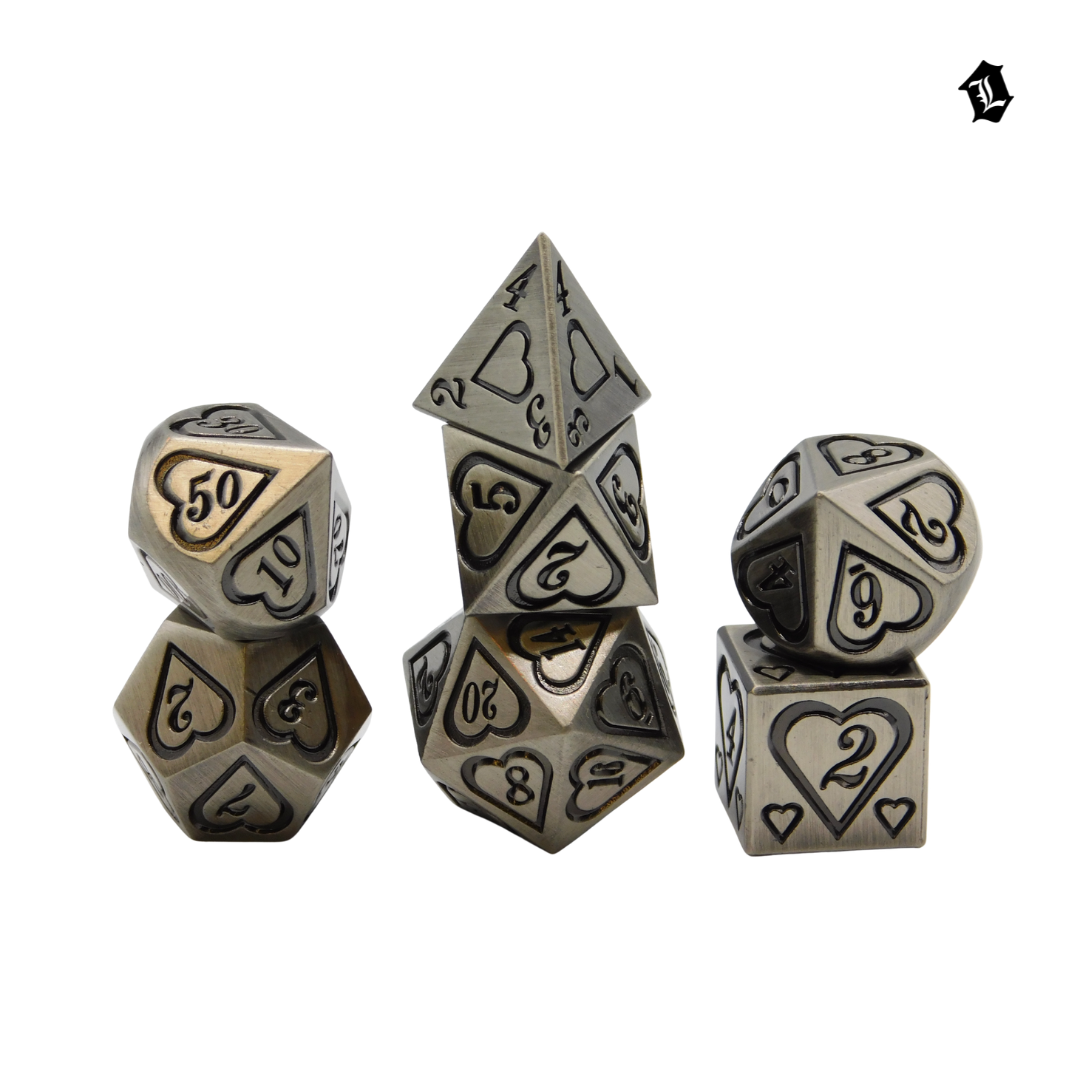 [WIDOW'S VOW] 7PC SOLID METAL DICE SET