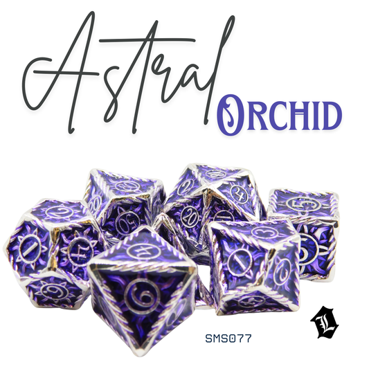 [ASTRAL ORCHID] 7PC SOLID METAL DICE SET
