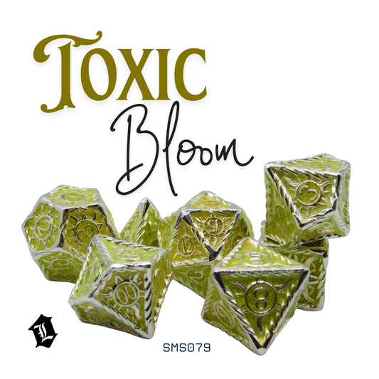 [TOXIC BLOOM] 7PC SOLID METAL DICE SET