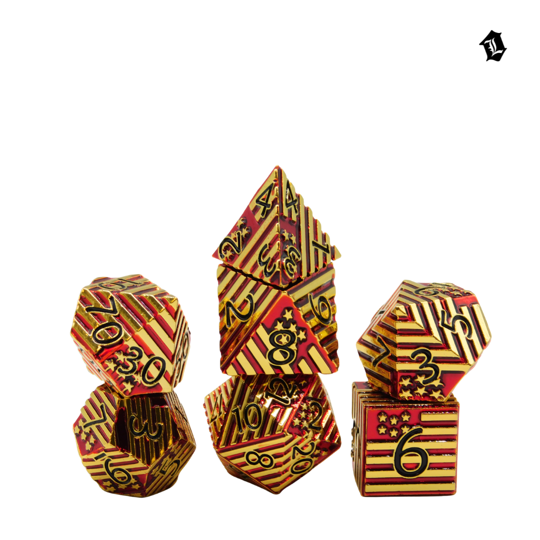 [SACRED DYNASTY] 7PC SOLID METAL DICE SET