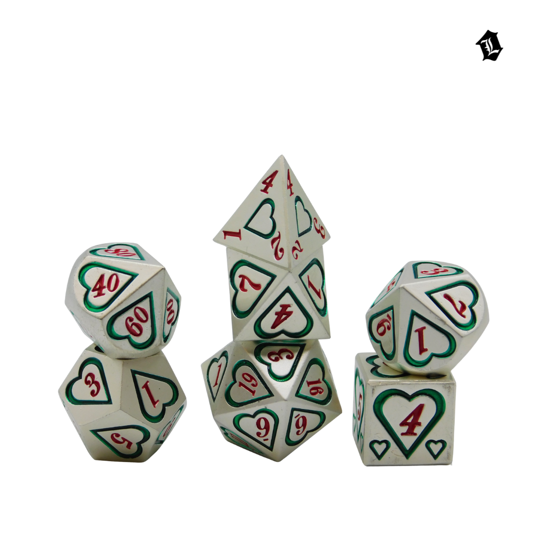 [FIRST CONFESSION] 7PC SOLID METAL DICE SET