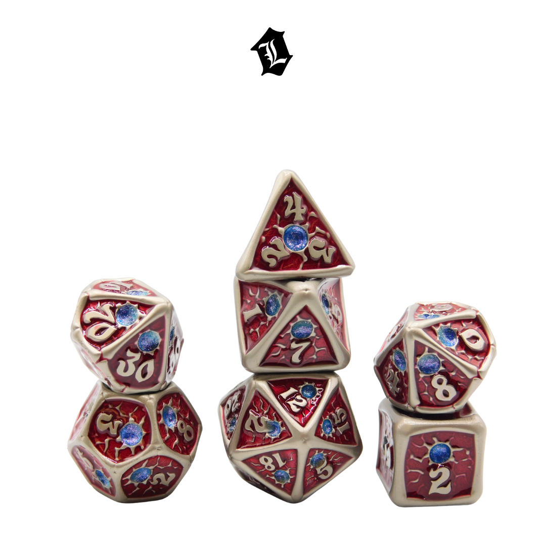 [SKY-HIGH SUPER HERO] 7PC SOLID METAL DICE SET