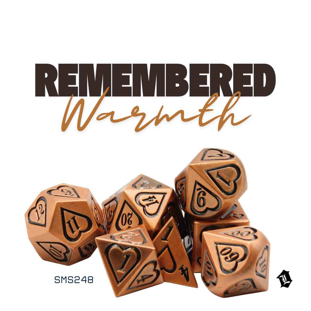 [REMEMBERED WARMTH] 7PC SOLID METAL DICE SET