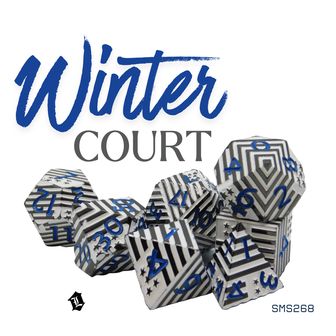 [WINTER COURT] 7PC SOLID METAL DICE SET
