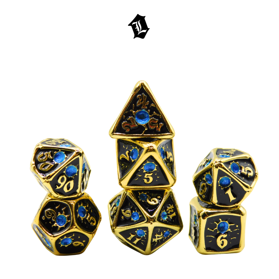 [EYE OF THE UNSEEN] 7PC SOLID METAL DICE SET