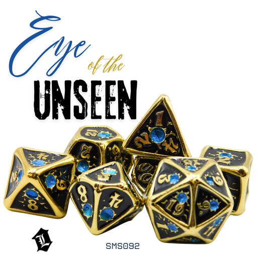 [EYE OF THE UNSEEN] 7PC SOLID METAL DICE SET