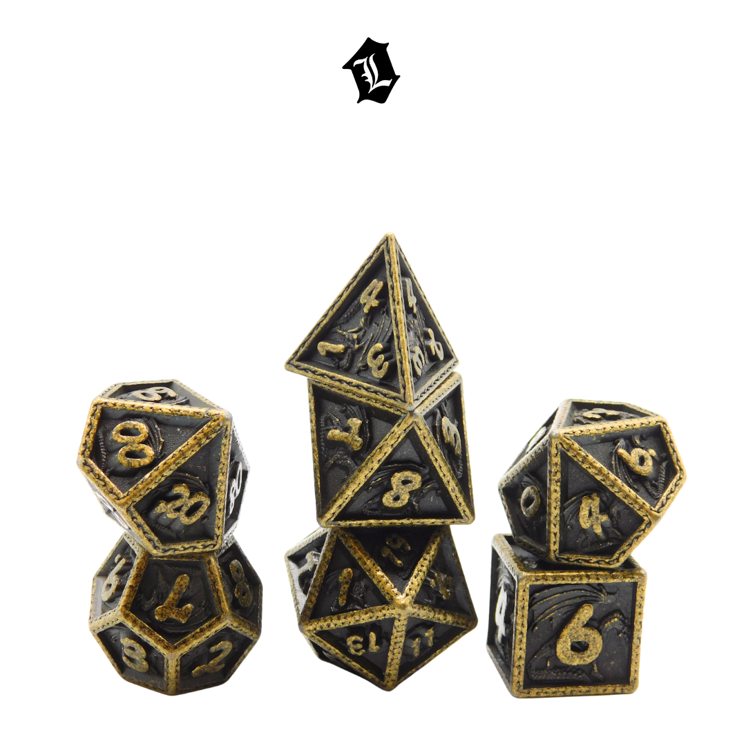 [CLASS ACT] 7PC SOLID METAL DICE SET