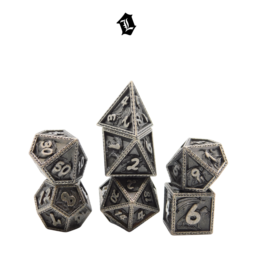 [FICTIONAL FERRIS WHEEL] 7PC SOLID METAL DICE SET