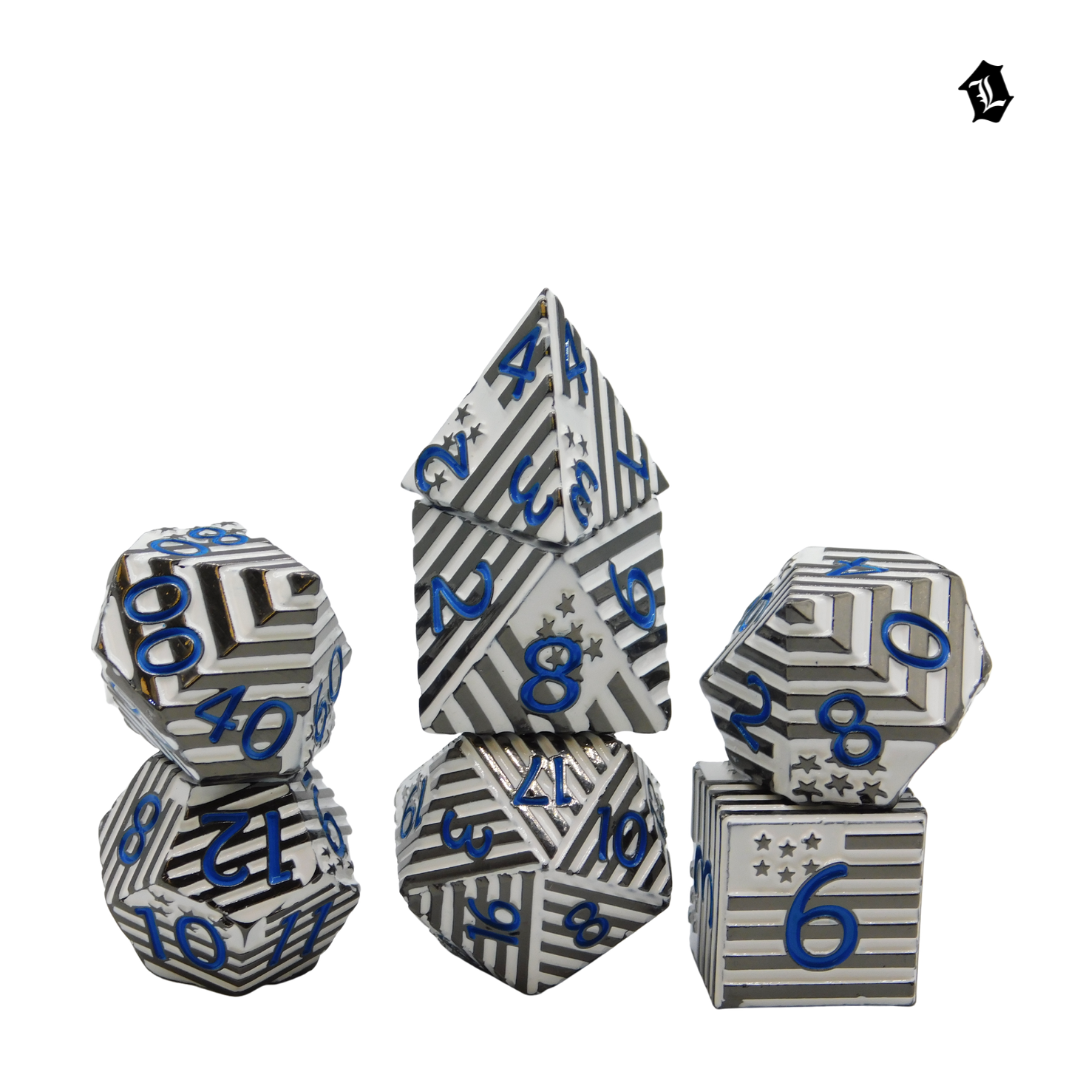 [WINTER COURT] 7PC SOLID METAL DICE SET