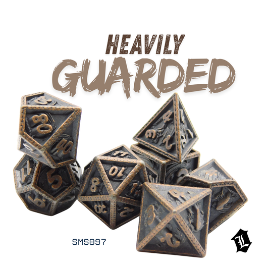 [HEAVILY GUARDED] 7PC SOLID METAL DICE SET