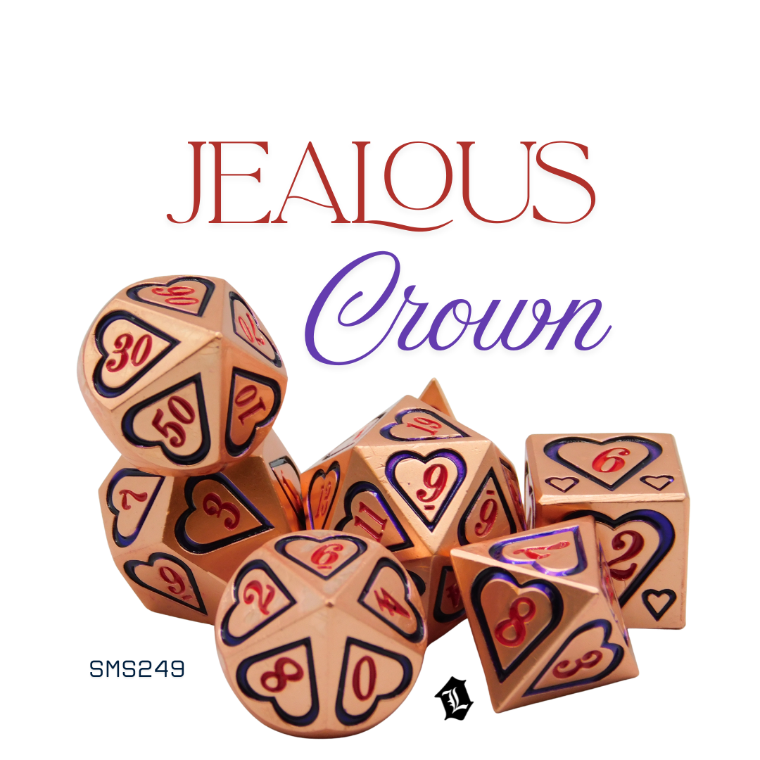 [JEALOUS CROWN] 7PC SOLID METAL DICE SET