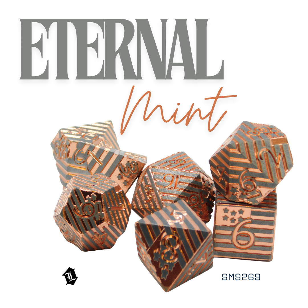 [ETERNAL MINT] 7PC SOLID METAL DICE SET