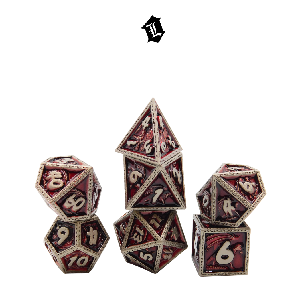 [DRAGON SLAYER] 7PC SOLID METAL DICE SET