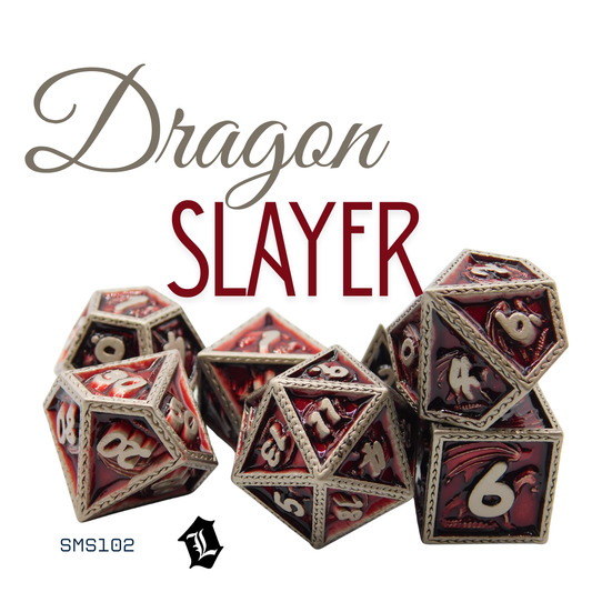 [DRAGON SLAYER] 7PC SOLID METAL DICE SET