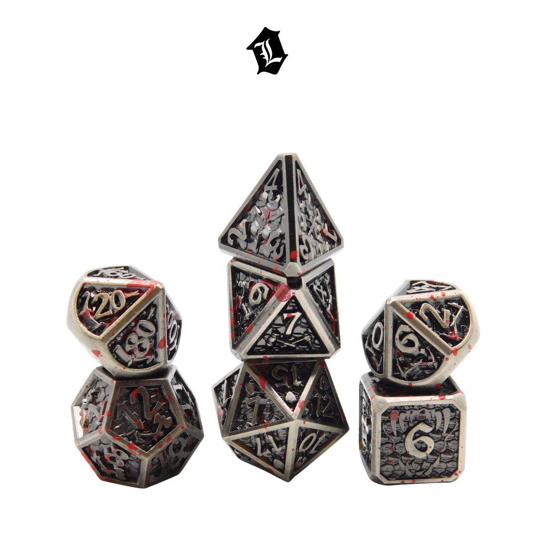 [LETHAL BITE] 7PC SOLID METAL DICE SET