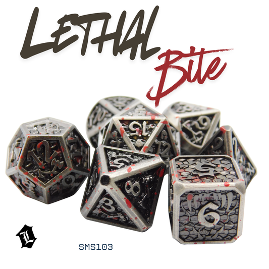 [LETHAL BITE] 7PC SOLID METAL DICE SET