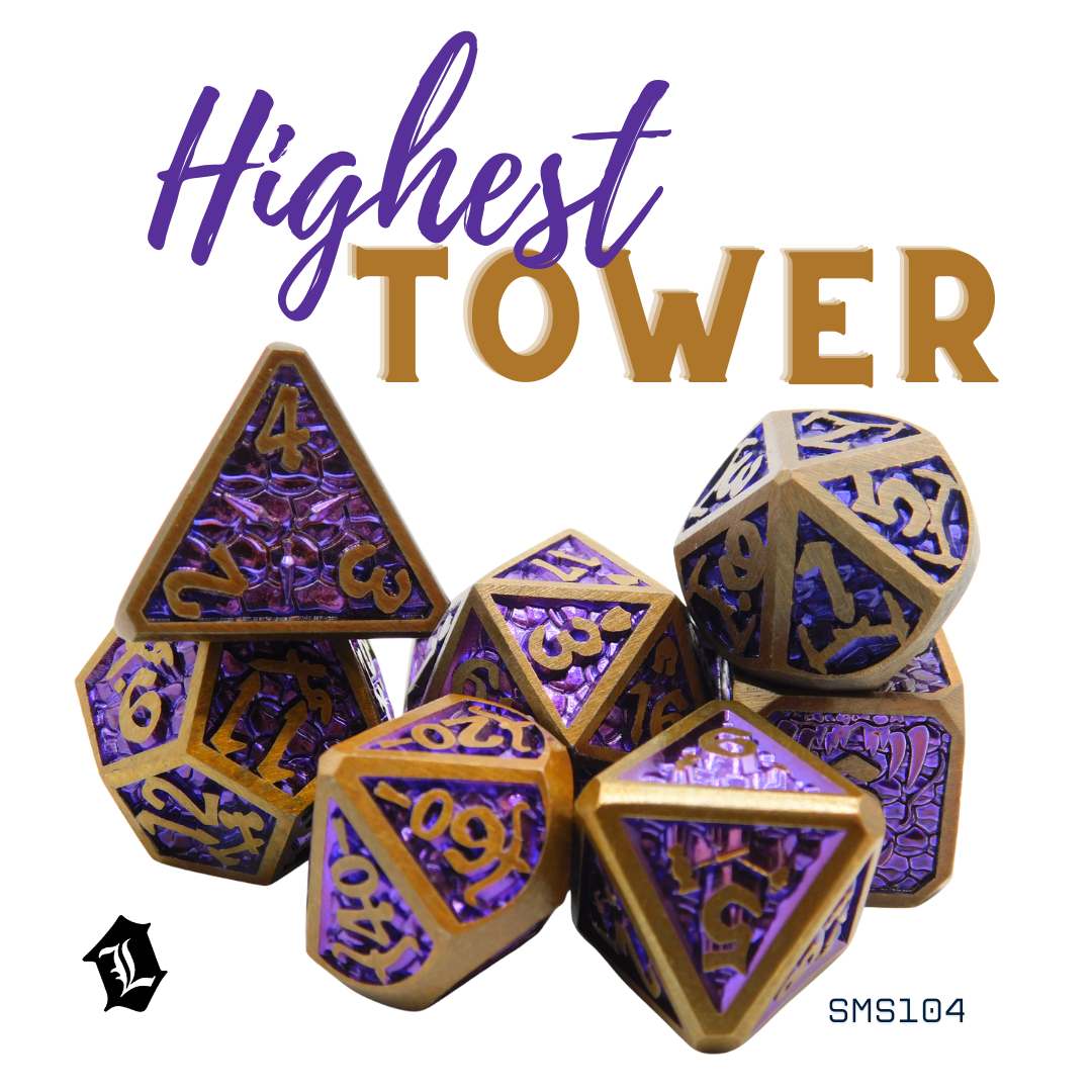 [HIGHEST TOWER] 7PC SOLID METAL DICE SET