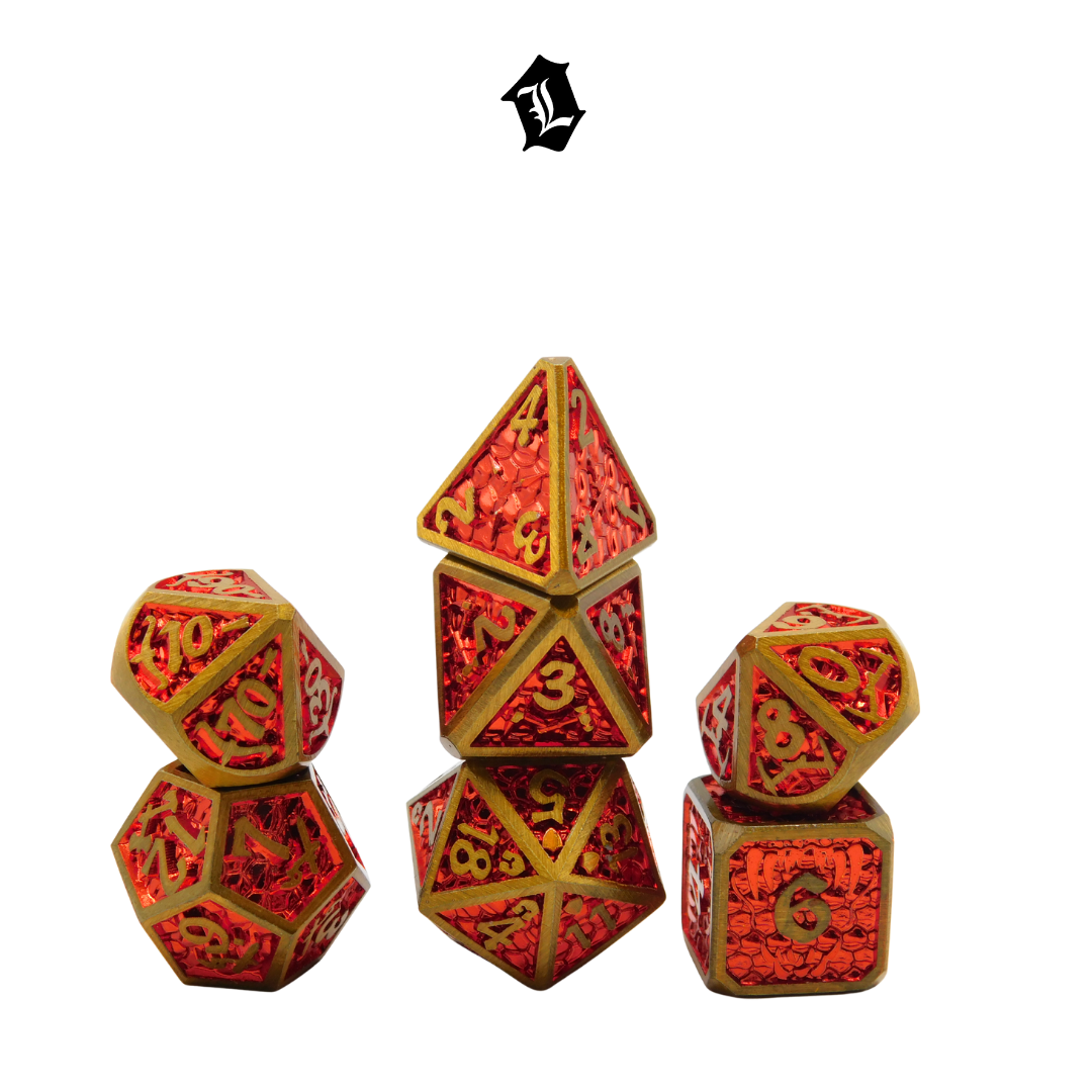 [LION'S MANE] 7PC SOLID METAL DICE SET