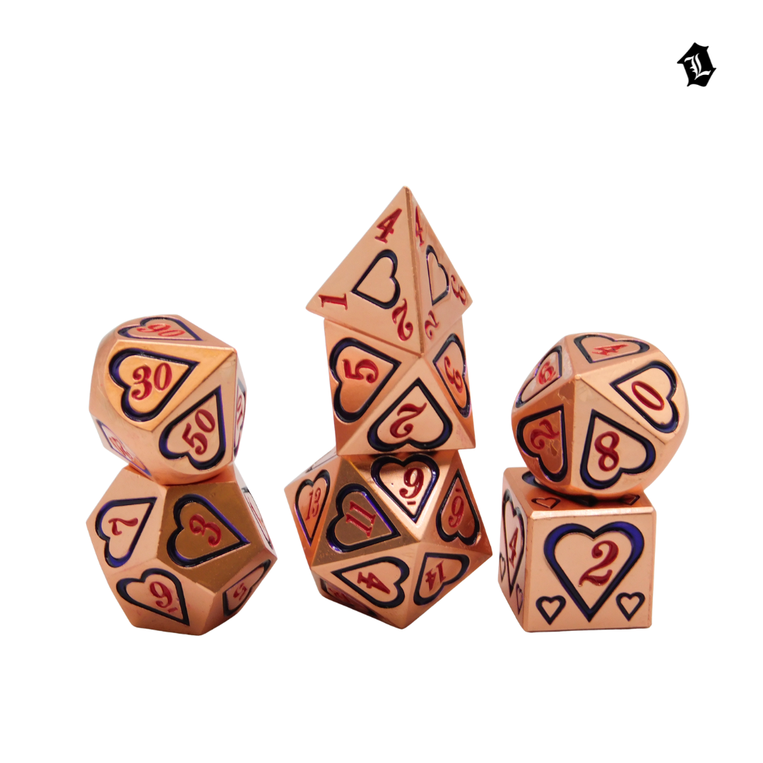 [JEALOUS CROWN] 7PC SOLID METAL DICE SET