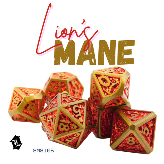 [LION'S MANE] 7PC SOLID METAL DICE SET