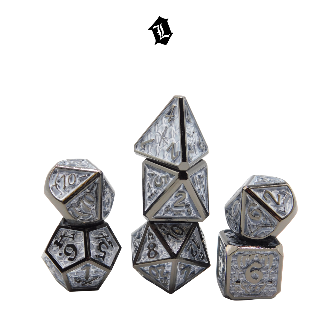 [FALLING FOR YOU] 7PC SOLID METAL DICE SET
